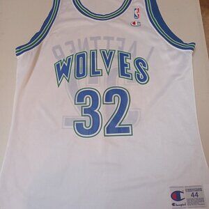 Champion Christian Laettner Minnesota Timberwolves NBA Basketball Jersey 44